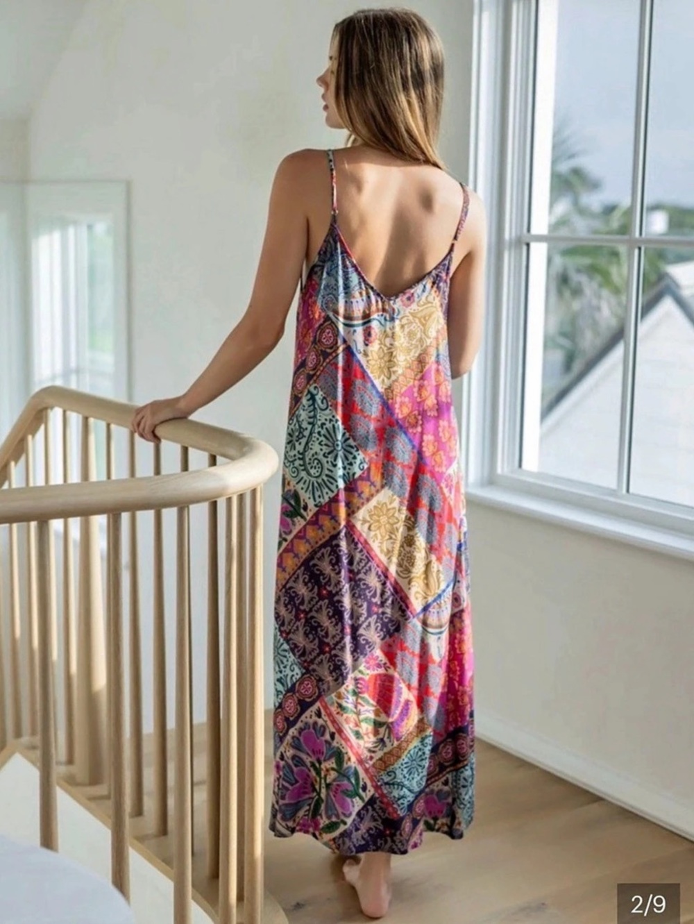 Natural Life Gracie Slip Maxi Dress in Multicolor XL NWT - Picture 3 of 8
